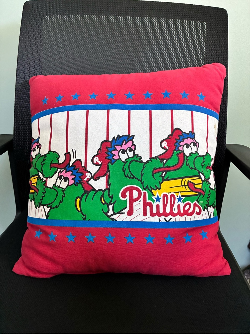 MLB Philadelphia Phillies Square Throw Pillow Phillie Phanatic